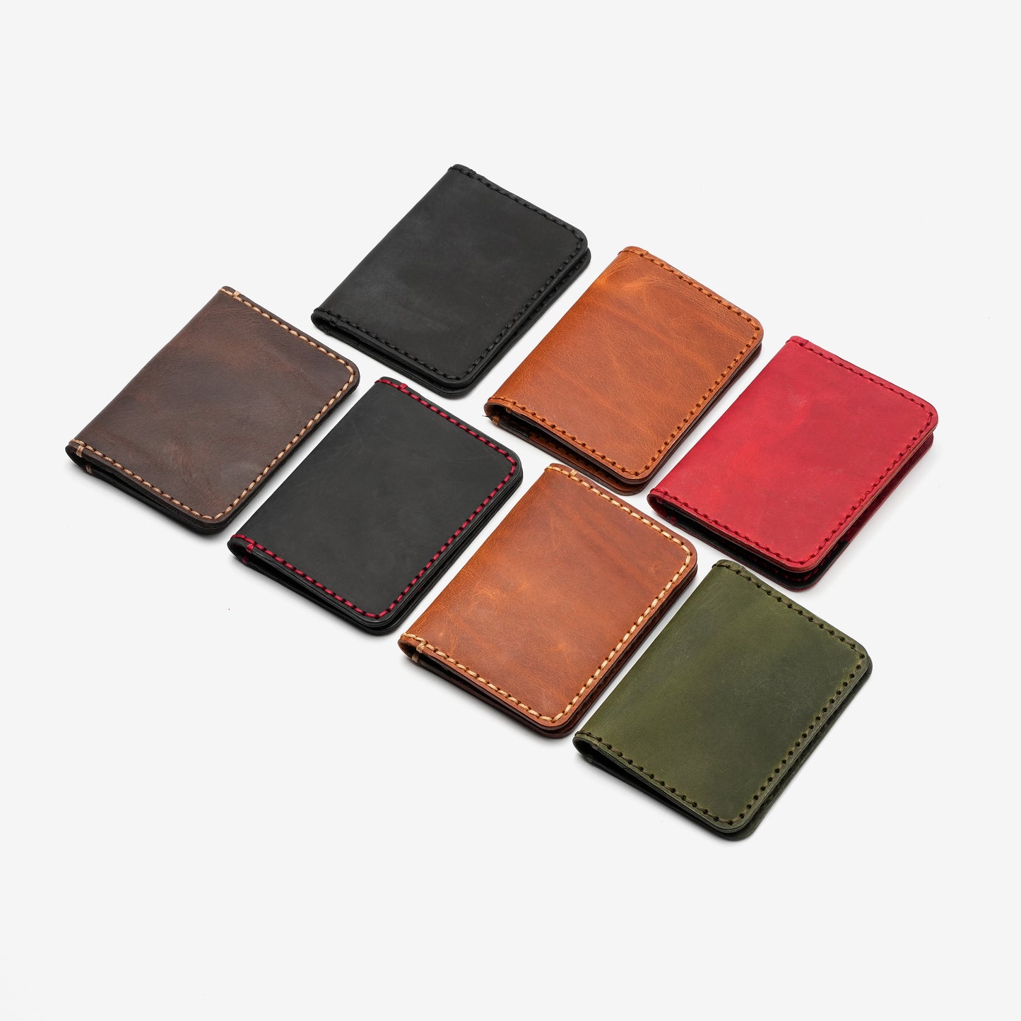 Handmade Leather Card Holder - Model 1A - O