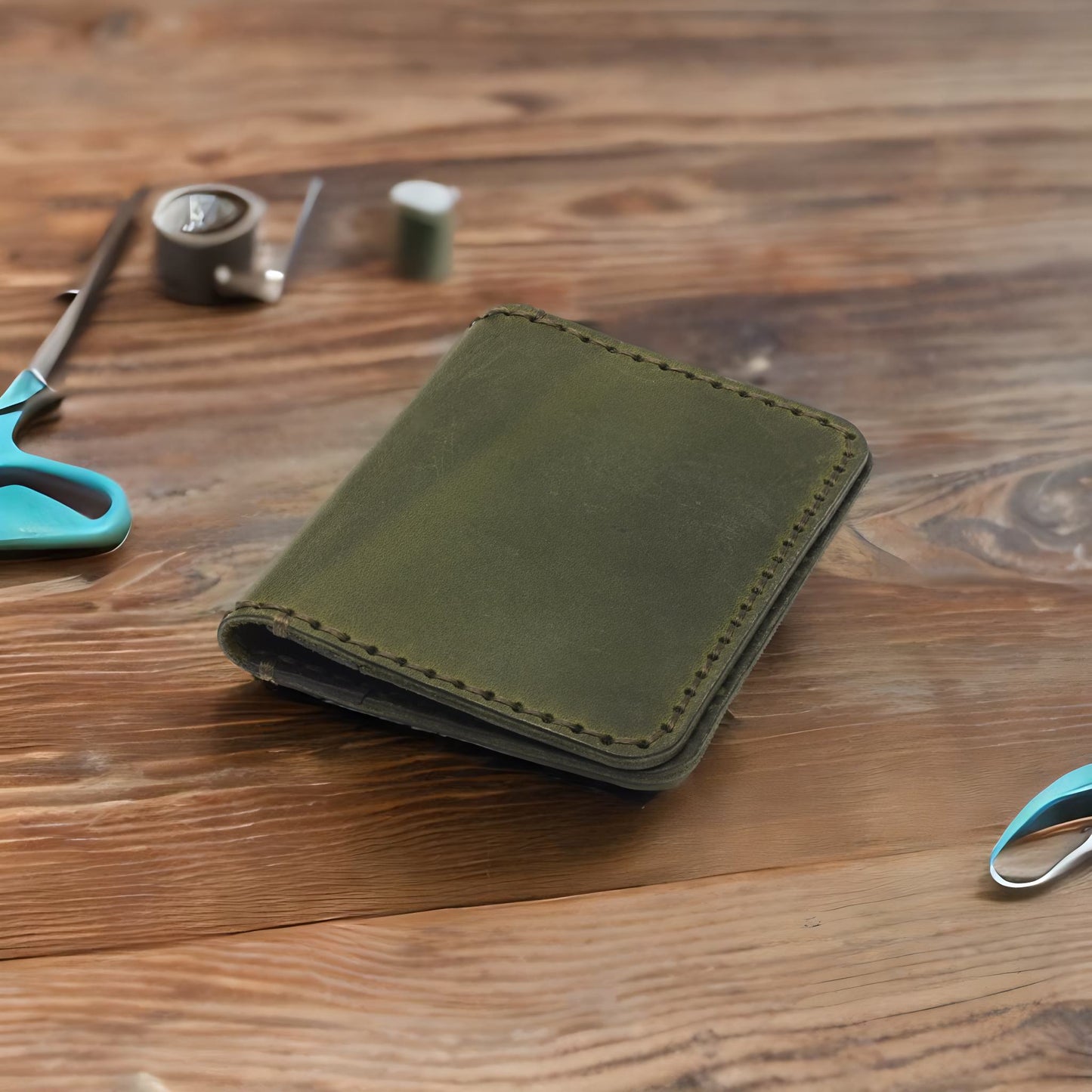 Handmade Leather Card Holder - Model 1B - E