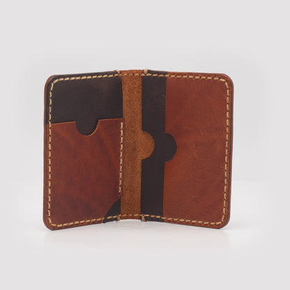 Handmade Leather Card Holder - Model 1A - O