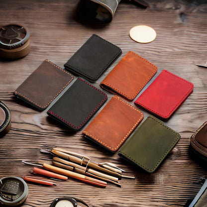 Handmade Leather Card Holder - Model 1A - E