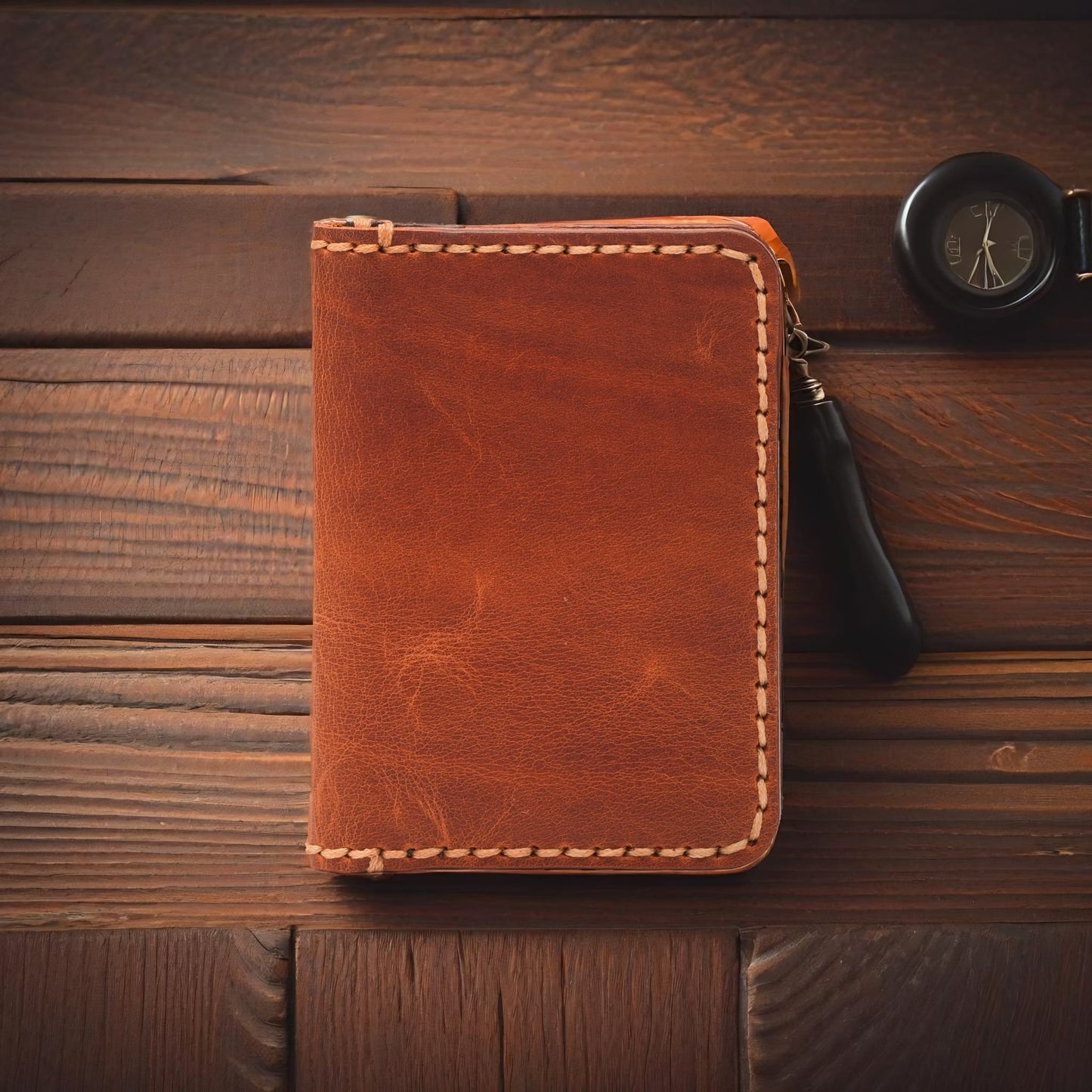 Handmade Leather Card Holder - Model 1A - E